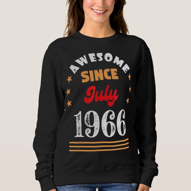 Sudadera Julio de 1966 Fantástico cumpleaños desde la cosec (Anverso)