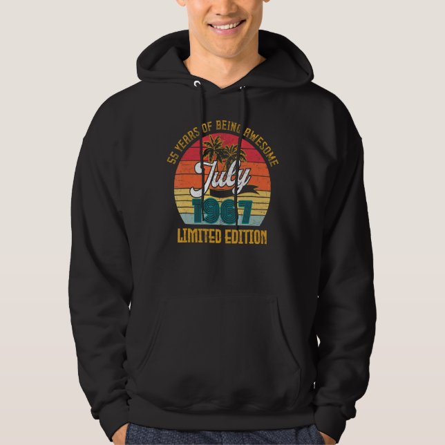 Sudadera Julio De 1967 55º Cumpleaños 55 Años De Ser Increí (Anverso)