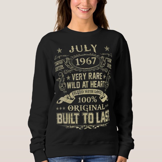 Sudadera Julio de 1967 55 años 55º cumpleaños (Anverso)