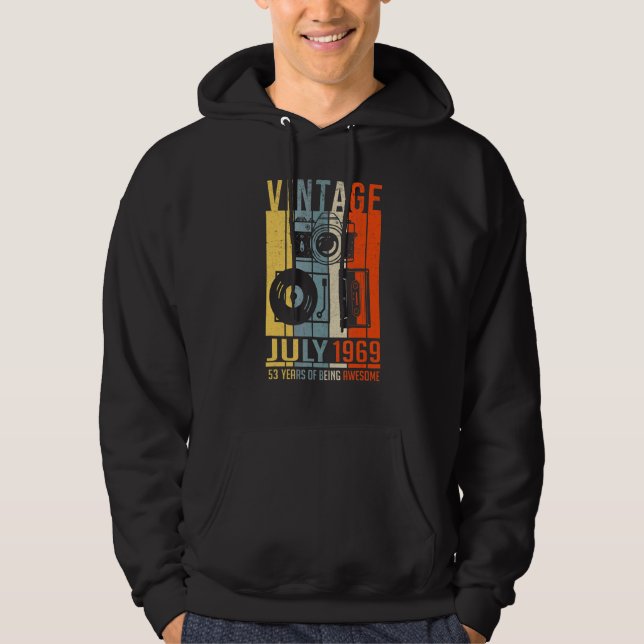 Sudadera Julio De 1969 53 Año De Ser Increíble (Anverso)