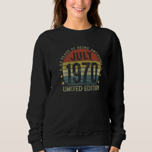 Sudadera Julio de 1970 52º cumpleaños 52 años