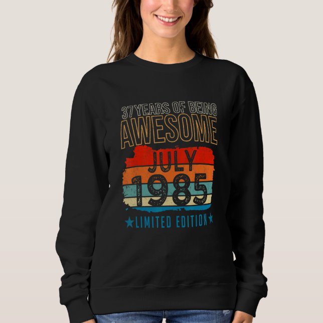 Sudadera Julio de 1985, 37 años (Anverso)