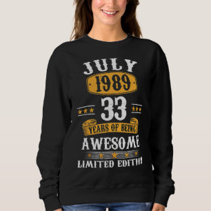 Sudadera Julio de 1989, 33 años