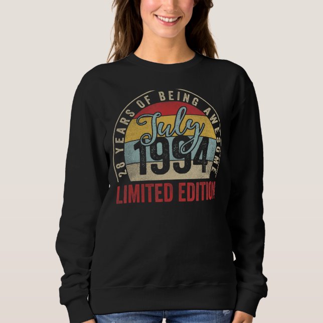 Sudadera Julio de 1994 28 años 28 cumpleaños (Anverso)