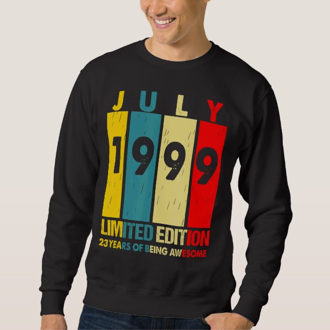 Sudadera Julio De 1999 23 Año De Ser Increíble 1 (Anverso)