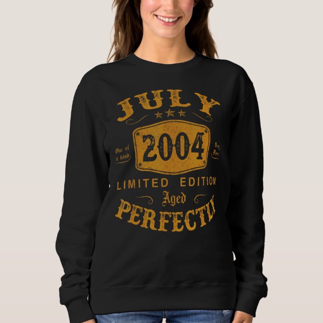 Sudadera Julio de 2004, 18 años (Anverso)