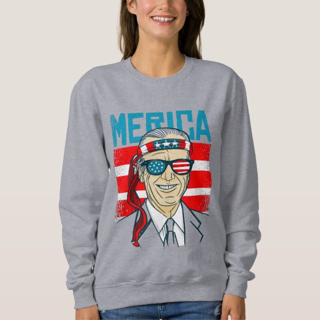 Sudadera july 4th president biden merica usa (Anverso)