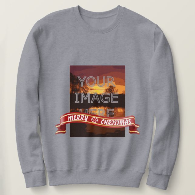 Sudadera Jumper Navidades de fotografía personalizados (Anverso del diseño)