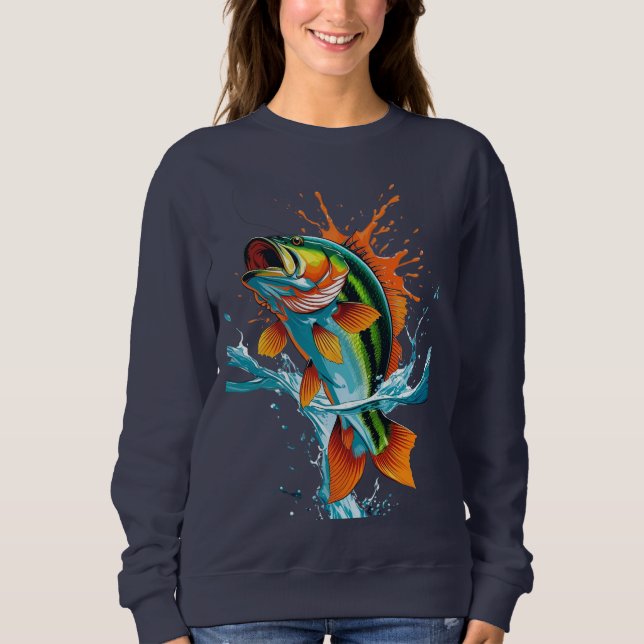 Sudadera Jumping Colorful Fish – Women’s Sweatshirt (Anverso)