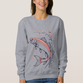 Sudadera Jumping Pink Fish – Women’s Sweatshirt