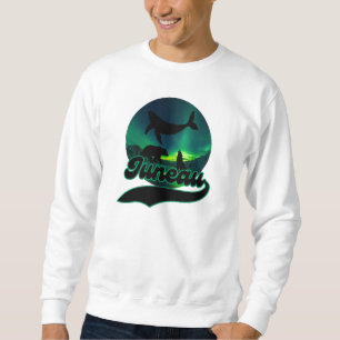 Sudadera Juneau Alaska Lobo de ballena oso Aurora Ak septen