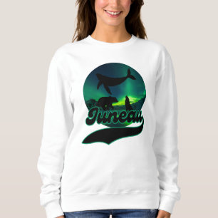 Sudadera Juneau Alaska Lobo de ballena oso Aurora Ak septen