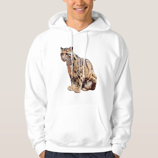 Sudadera jungla de fotografía de leopardo nublado animal ga (Anverso)