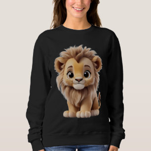 Sudadera Jungle Adorable Lion Cub Sitting Portrait