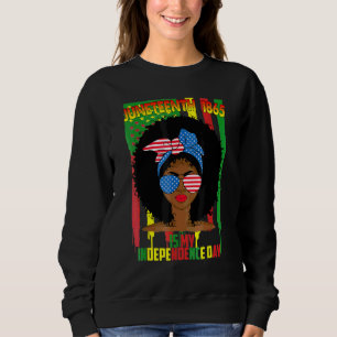 Sudadera Jungún es mi Día de la Independencia Mujeres Negra