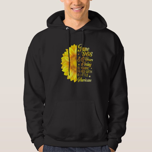 Sudadera Junio 1966 Girasol 56 Años De Sunshine Mezcla (Anverso)