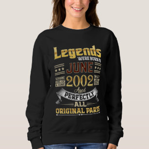 Sudadera Junio 2002 20 Años De Edad 20 Leyendas De Cumpleañ