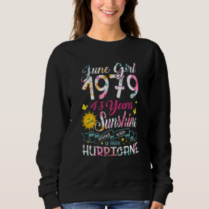 Sudadera Junio Chica 1979 43 Cumpleaños 43 Años Fabulosos D