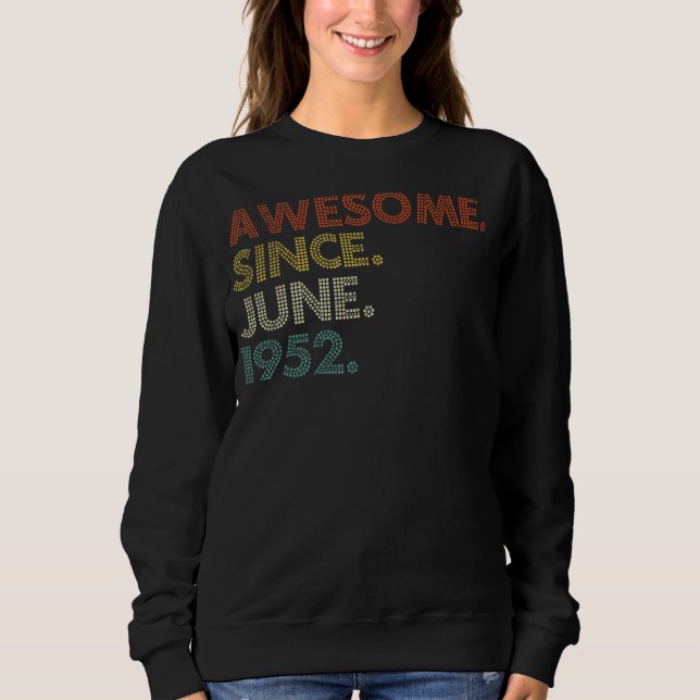 Sudadera Junio de 1952, De 70 Años (Anverso)