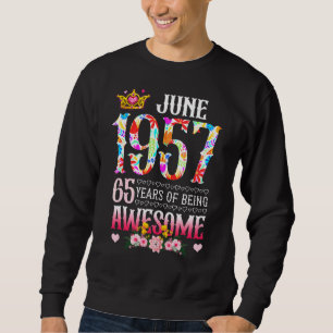 Sudadera Junio De 1957 65º Cumpleaños 65 Años De Ser Increí