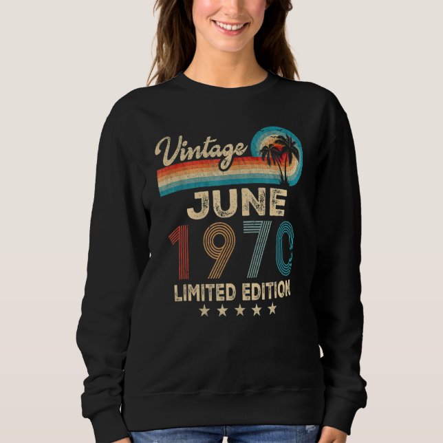 Sudadera Junio de 1970 52ª cosecha de cumpleaños (Anverso)