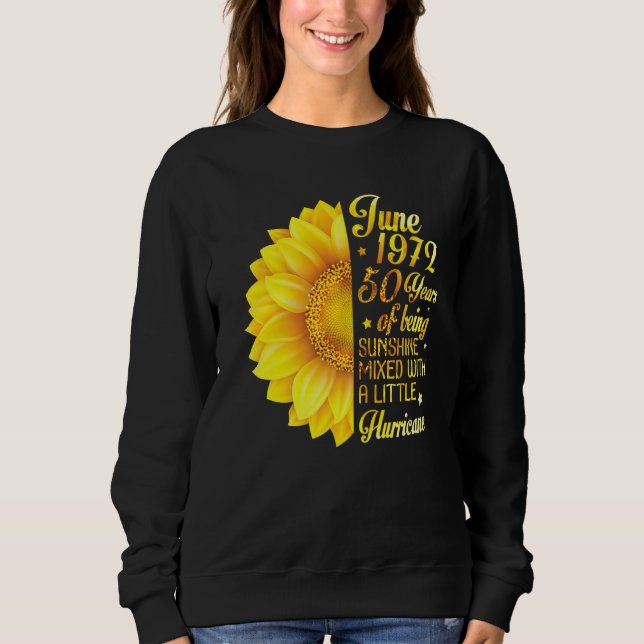 Sudadera Junio de 1972 Girasol 50 años de sol mixto (Anverso)