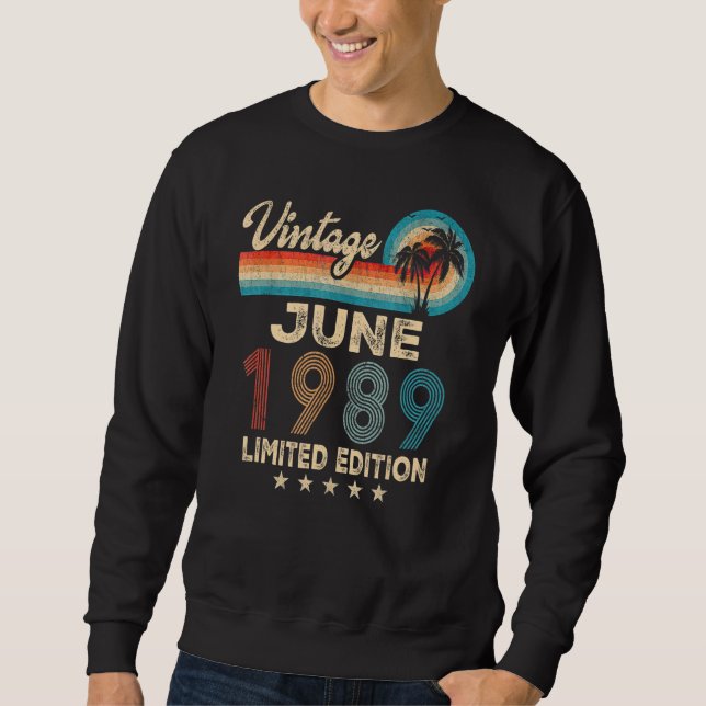 Sudadera Junio de 1989 33ª cosecha de cumpleaños (Anverso)