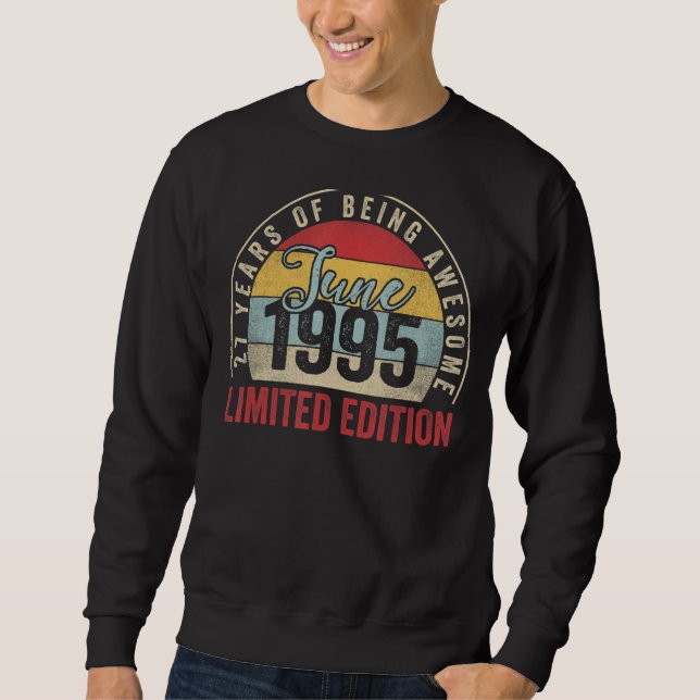 Sudadera Junio de 1995 27 años 27 cumpleaños (Anverso)