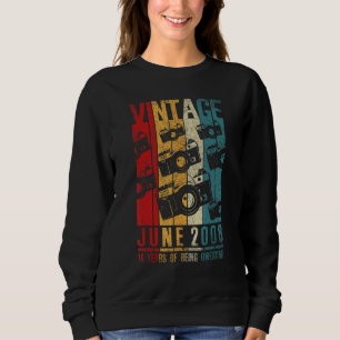 Sudadera Junio de 2008 14 años de edad Vintage retro de cum