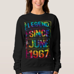 Sudadera Junio de 55 años desde 1967 55th Birthday Tie Dy