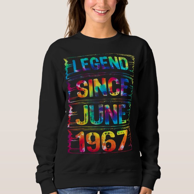 Sudadera Junio de 55 años desde 1967 55th Birthday Tie Dy (Anverso)