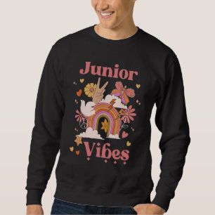 Sudadera Junior Vibes Escuela Groovy Retro Boho Arcoíris 11