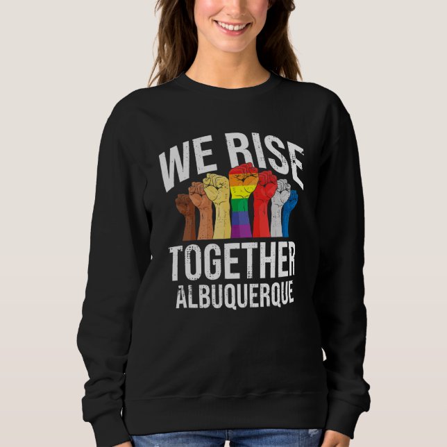 Sudadera Juntos Albuquerque Lgbtq Nuevo Orgullo Mexicano (Anverso)