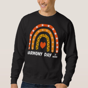 Sudadera Juntos Día de la Armonía 21 de marzo Niños Naranja