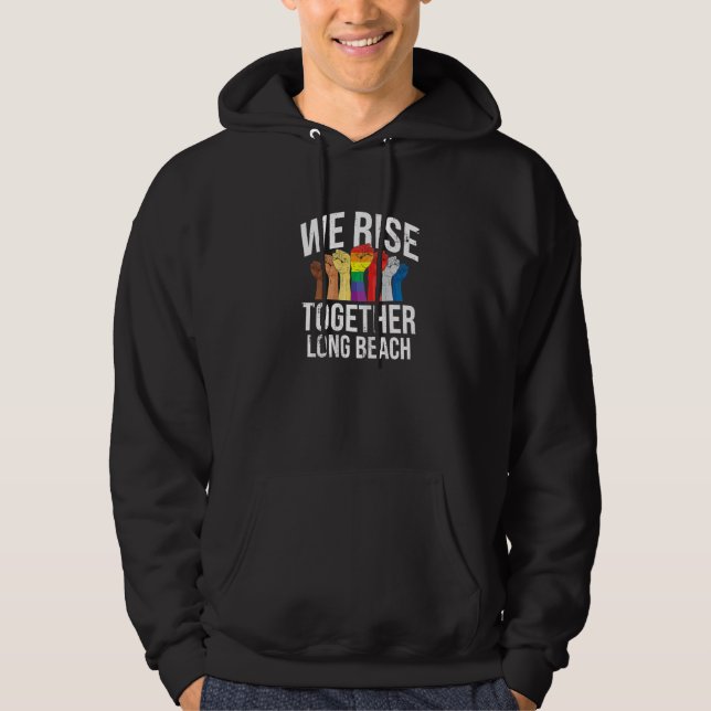 Sudadera Juntos Levantamos el Orgullo de Long Beach Lgbtq C (Anverso)