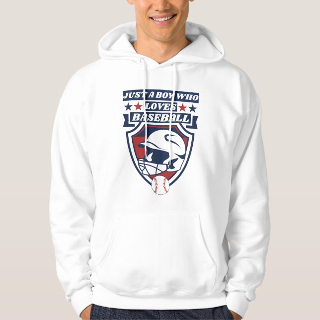 Sudadera just a boy who loves baseball (Anverso)