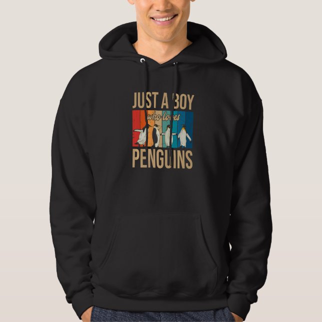 Sudadera Just A Boy Who Loves Penguins (Anverso)