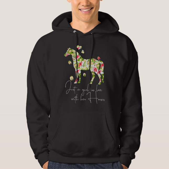 Sudadera Just A Girl In Love With Her Horses  Riding Girls (Anverso)