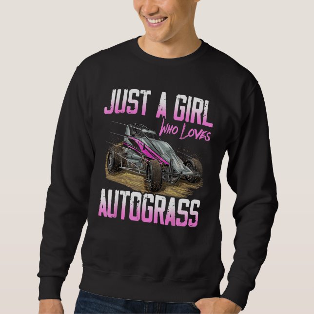 Sudadera Just A Girl Who Loves Autograss Retro 1 (Anverso)