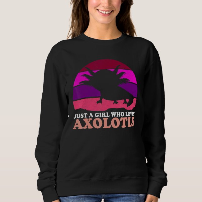 Sudadera Just a Girl Who Loves Axolotls Cute Axolotl  Teen  (Anverso)