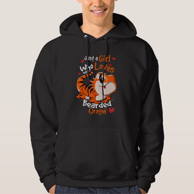 Sudadera Just A Girl Who Loves Bearded Dragon  Lizard Repti (Anverso)
