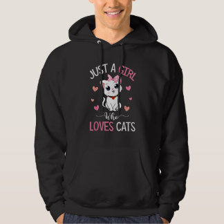 Sudadera Just A Girl Who Loves Cats Tshirt Cute Cat Lover G