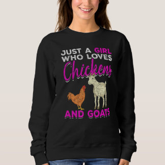 Sudadera Just A Girl Who Loves Chickens And Goats Farm Anim