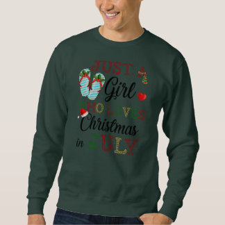 Sudadera Just A Girl Who Loves Christmas in July Summer