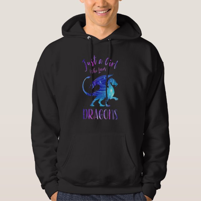 Sudadera Just A Girl Who Loves Dragons Tie Dye Women and Gi (Anverso)