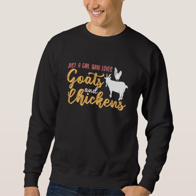 Sudadera Just A Girl Who Loves Goats Chickens (Anverso)