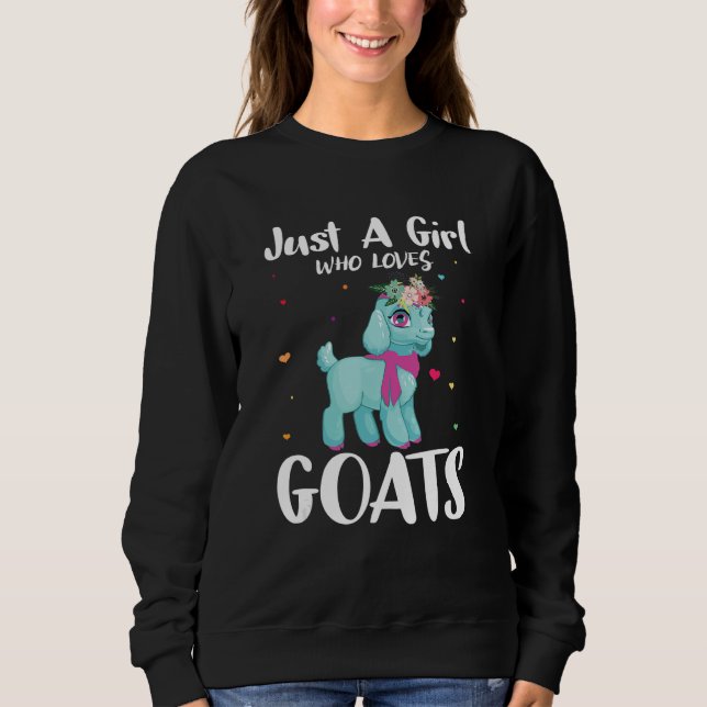 Sudadera Just A Girl Who Loves Goats Farmer Goat  Animal (Anverso)