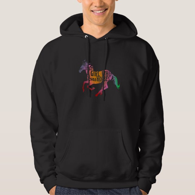Sudadera Just A Girl Who Loves Horses  Riding Love Equestri (Anverso)