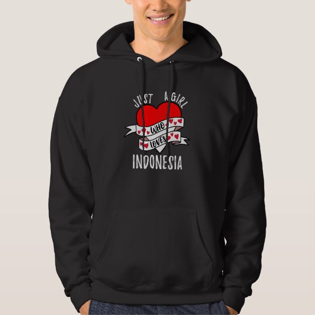 Sudadera Just A Girl Who Loves Indonesia (Anverso)