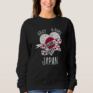 Sudadera Just A Girl Who Loves Japan Vintage